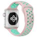 Curea iUni compatibila cu Apple Watch 1/2/3/4/5/6/7, 42mm, Silicon Sport, Pink/Blue