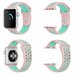 Curea iUni compatibila cu Apple Watch 1/2/3/4/5/6/7, 42mm, Silicon Sport, Pink/Blue